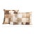 Canvello Genuine Cowhide Leather Decorative Throw Pillows With Feather Down Insert Included- Set of 2 For Sale