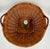 Chinoiserie Vintage Handwoven Chinese Split Reed Tortiseshell Bamboo and Rattan Large Gathering Basket For Sale - Image 3 of 14