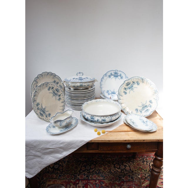 Earthenware Tableware from Saint Amand Hamage, 1890s, Set of 42 For Sale - Image 4 of 18