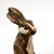 Chocolate 1993 Vintage Vaillancourt Sculptural Folk Art Chalkware Hand Painted Teetor Totter Rabbits Figurine For Sale - Image 8 of 10