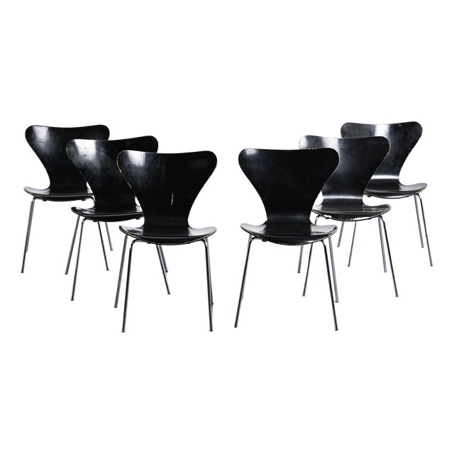 Chairs by Arne Jacobsen for Fritz Hansen, Denmark, 1970s, Set of 6 For Sale