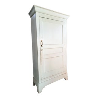 Antique French Pine Cabinet in Off-White Paint, 1900-1920 For Sale