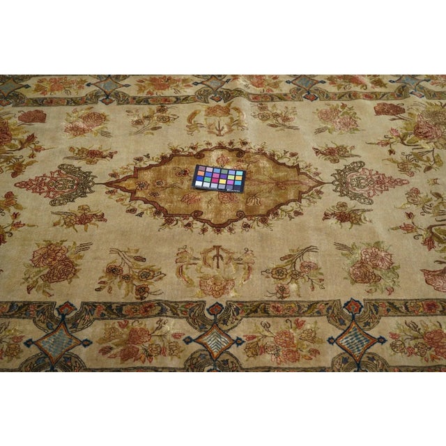 Extremely Fine Persian Tehran Wool & Silk Rug 4'4'' X 7'4'' For Sale - Image 10 of 12