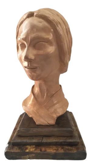 Statue Sculpture in Raw Earth of Woman, 1980s