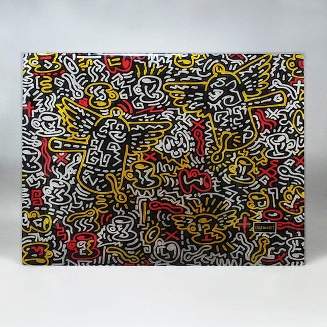 1990s Pop Art Serving Tray by Keith Haring for Café Des Arts, 1990s For Sale - Image 5 of 10