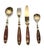 Mid-Century Bronze and Rosewood Royal Cutlery Set, 1970s, Set of 24 For Sale - Image 10 of 18