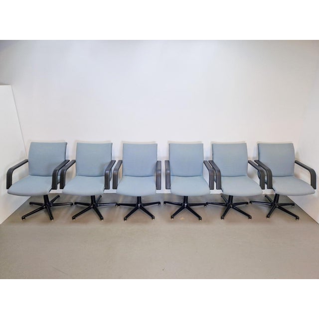 Vintage Channel Swivel Office Chairs by Geoffrey Harcourt for Artifort, 1980s, Set of 6 For Sale - Image 13 of 14