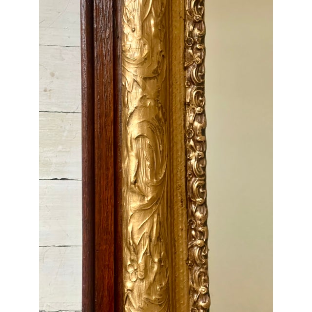 19th C. Gilt Gesso and Oak Wall Mirror For Sale In New York - Image 6 of 12
