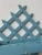 Blue Antique Folk Art Diamond-Form Lattice Back Wall Pocket, Early 20th Century For Sale - Image 8 of 15