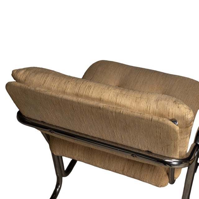 1970s Attributed to Jerry Johnson Arcadia Cantilever Tubular Dining Chairs, Set of 4 – Chrome Retro Modern For Sale - Image 16 of 16