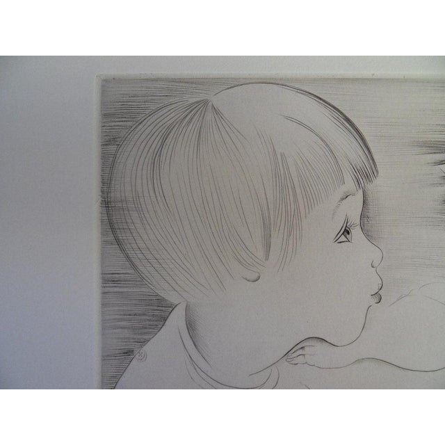 Modern Mily Possoz, L'Enfant et le papillon, Etching For Sale - Image 3 of 7