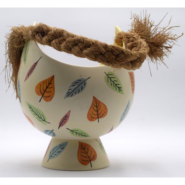 Ceramic Lenci Ceramic Basket, Italy, 1930s For Sale - Image 7 of 18