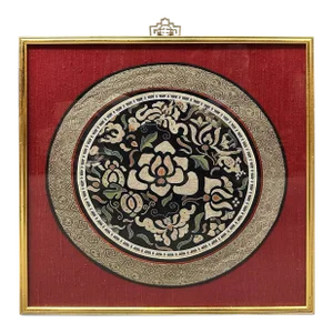 Framed Antique Chinese Qing Dynasty Embroidery 24lp110