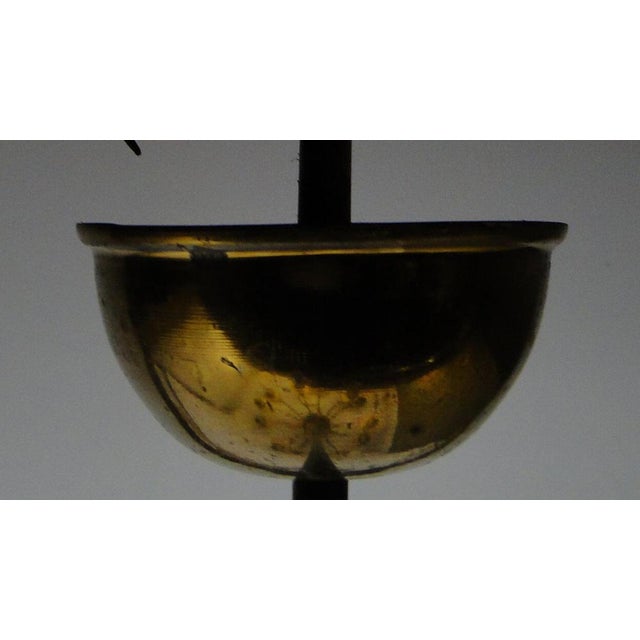 Mid-Century Modern Vintage Metal Chandelier, Poland, 1980s For Sale - Image 3 of 12