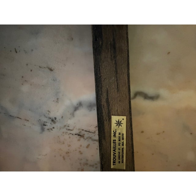 Mid 20th Century French Neoclassical-Style Circular table with Marble Top and Brass Trim For Sale - Image 18 of 18