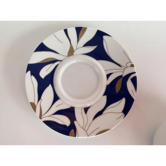 Cupola Fiorella Teacup with Saucer by Mario Bellini for Rosenthal Studio Linie, Germany, 1990s, Set of 2 For Sale - Image 3 of 7