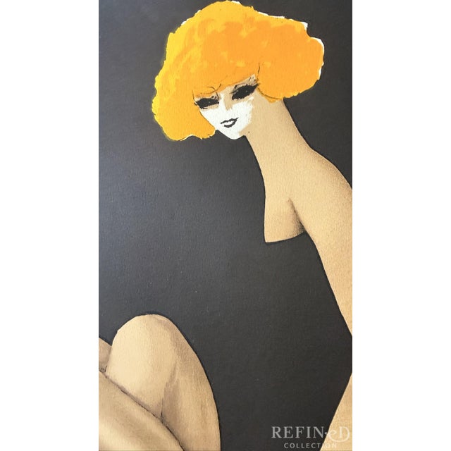 Mid-Century Modern Vintage Bernard Villemot “Bally” Fashion Advertising Poster, Mid-20th Century For Sale - Image 3 of 7