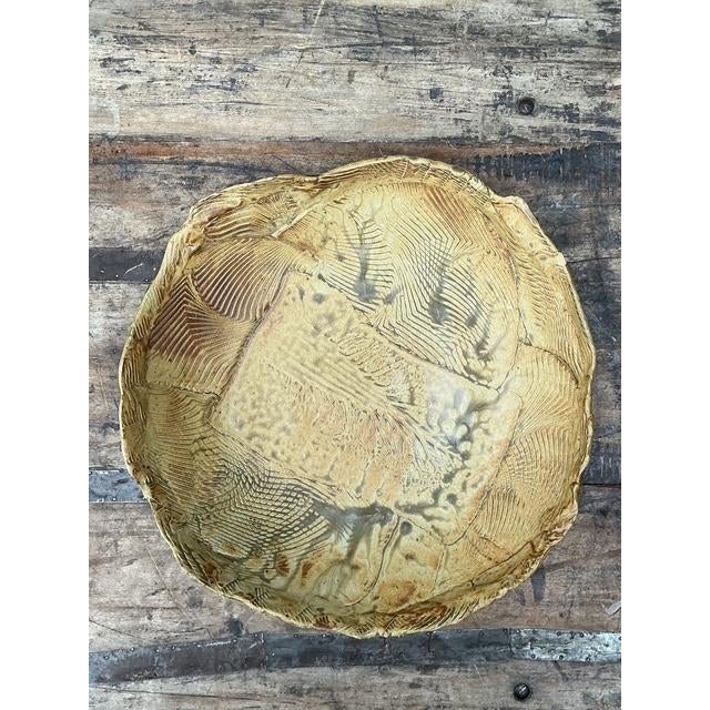 Vintage Original Slab Built Pottery Platter For Sale - Image 10 of 16