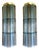Grey and Light-Blue Murano Glass Tronchi Sconces by Simoeng, Set of 2 For Sale