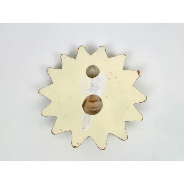 Vintage Ceramic Wall Sun Face Sculpture, 20th Century For Sale - Image 6 of 7