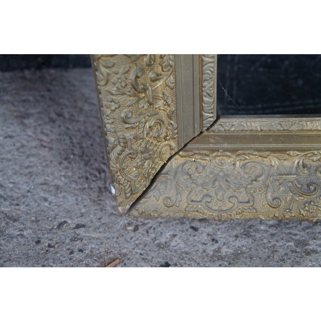 Antique Victorian Moreno Gold Gilt Carved Foliate Picture Oil Painting Frame For Sale - Image 6 of 9