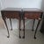 Queen Anne Twin Vintage Mahogany Drop Leaf Bedside Tables For Sale - Image 3 of 10