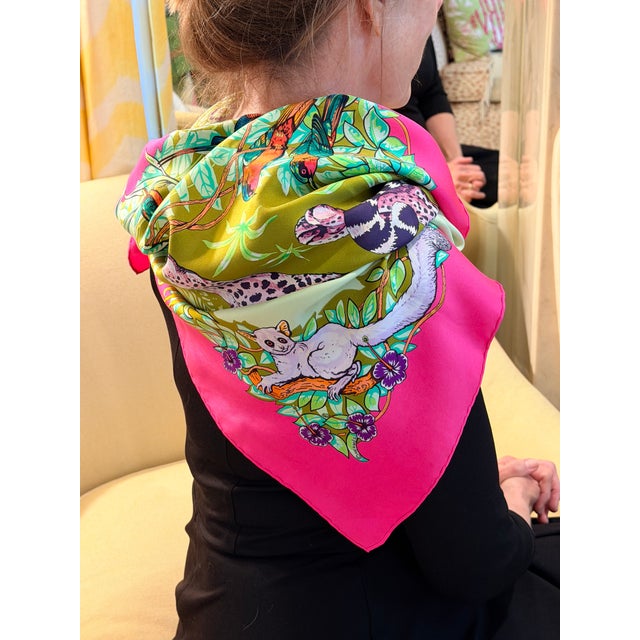 Hermes Carre 90 Jungle Love Silk Scarf For Sale - Image 10 of 13