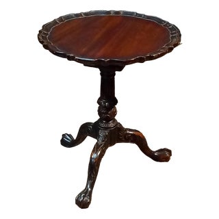Antique Georgian Mahogany Tilt-Top Side Table, 1904 For Sale