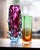 Pair of hand-shaped Czech art glass vases from the Škrdlovice glassworks, combining Jan Beránek’s 1959 “Red Core” model...