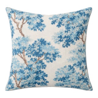 Sherwood Embroidered Floral Pillow Cover in Blue, 20x20 Pillow For Sale