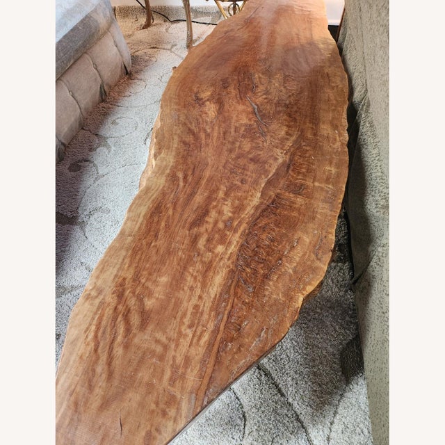 African Contemporary Wood Slab Coffee Table For Sale - Image 3 of 9