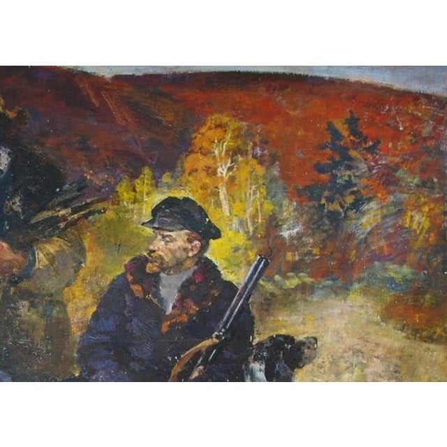 Campaign Lenin Portrait Painting, Original Socialist Realism Soviet Art, 1970s 140-198 For Sale - Image 3 of 6