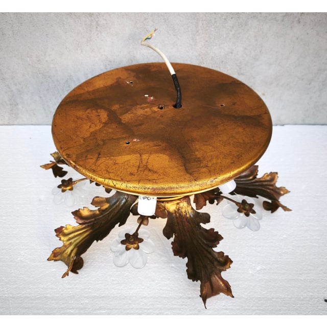 Hollywood Regency Florentine Wall Lamp attributed to Banca Firenze, Italy, 1960s For Sale - Image 16 of 18