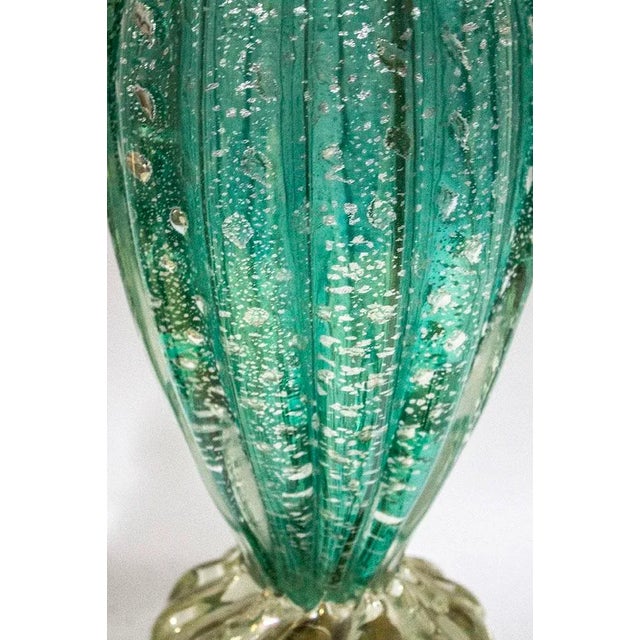 Mid-Century Modern Vintage 1950’s Murano Barovier & Toso Iridized Lamp For Sale - Image 3 of 7