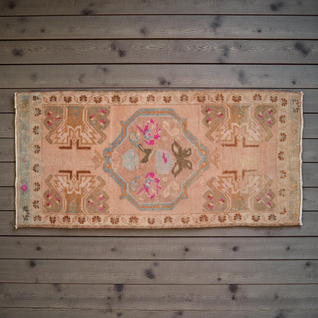 Farmhouse 1970s Small Rug, Entryway Rug, Bath Mat, Kitchen Decor, Turkish Rug, Doormat 1'10" X 3'10" For Sale - Image 3 of 18