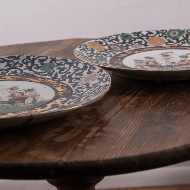 Nanban Black Ship Imari Chargers - a Pair For Sale - Image 10 of 10