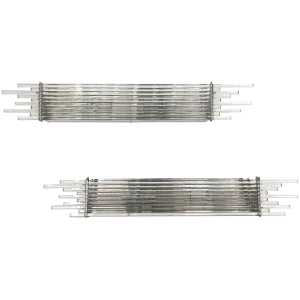 Sconces Glass Rods and Chrome by Vistosi Murano, Italy, 1990s - a Pair