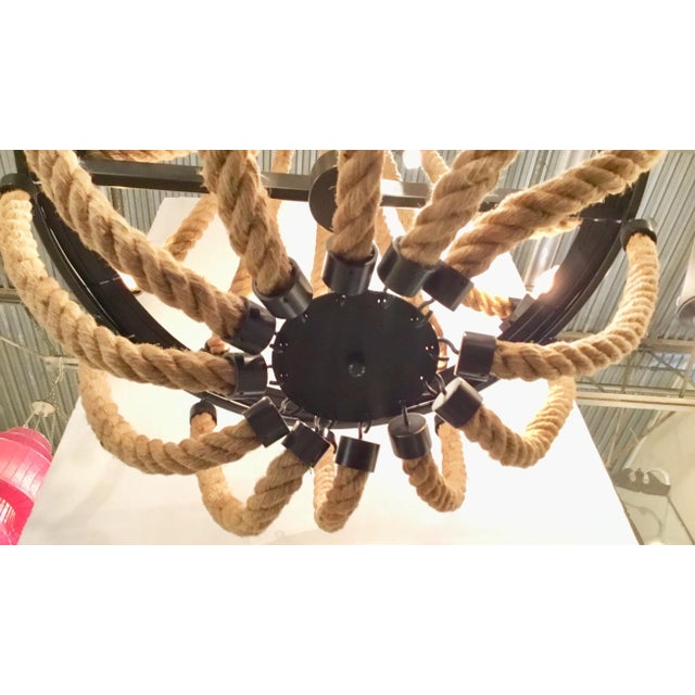 Noir Company Vic Rope Chandelier For Sale In Atlanta - Image 6 of 7