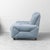 Armchairs in Blue Fabric and Wooden Legs, 1950s, Set of 2 For Sale - Image 3 of 12