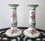 Shabby Chic Vintage Portugal Floral Ceramic Candle Holders - A Pair For Sale - Image 3 of 8