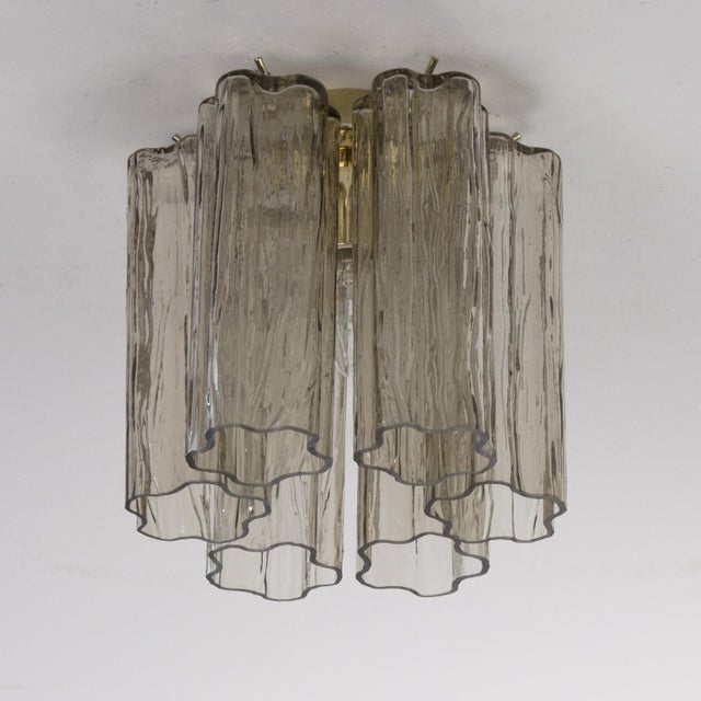 1990s Small Ceiling Light in Smoky Murano Glass, 1990s For Sale - Image 5 of 12