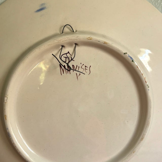 Mid 20th Century Manises Spanish Ceramic Plate For Sale - Image 6 of 7