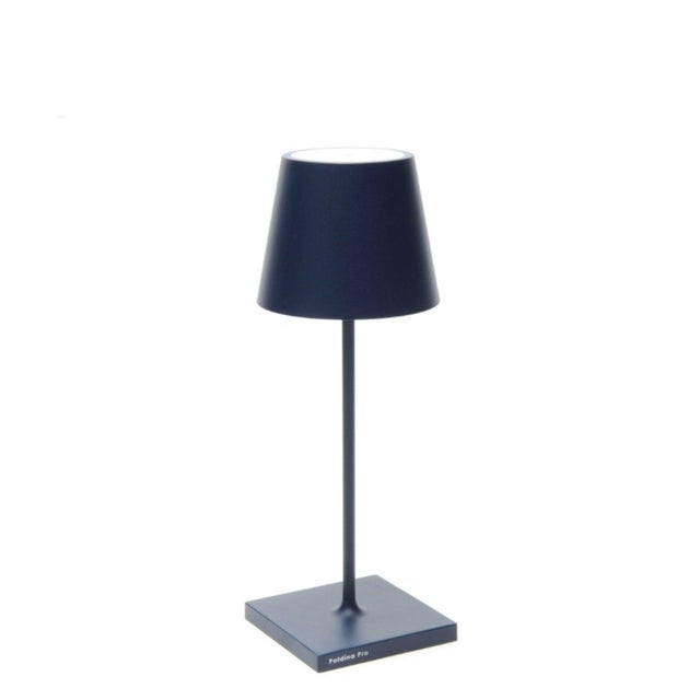 Zafferano Poldina Pro Mini Cordless Lamp in Steel Blue For Sale - Image 4 of 4