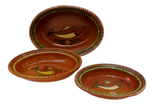 Mexican Redware Nesting Bowls - Set of 3
