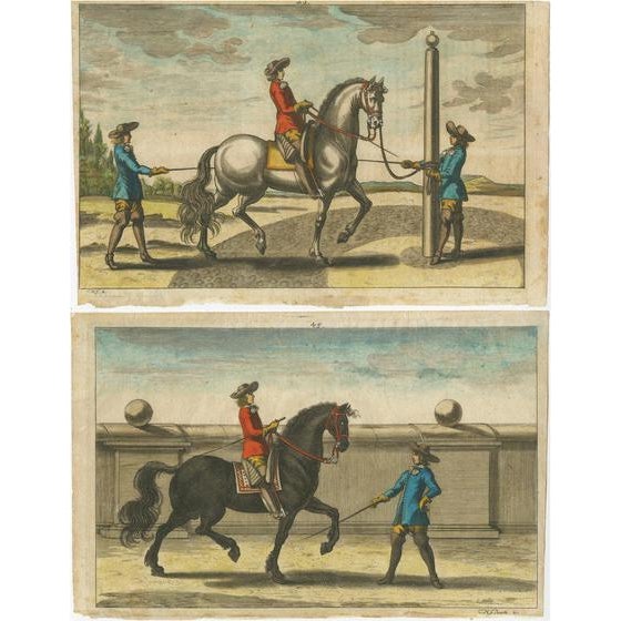 Horse Riding Prints, Paper, Set of 2 For Sale - Image 6 of 6