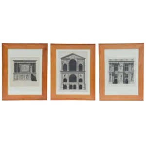 Set of Three Early 19th Century Architectural Prints by Louis-Pierre Baltard De La Fresque