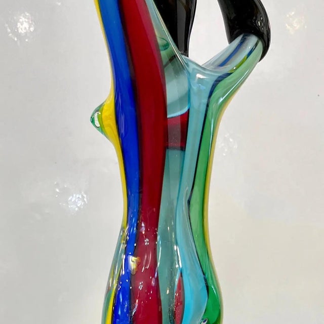 Onyx 1980s Italian Colorful Murano Glass Set 3 Ballet Dancers For Sale - Image 8 of 12