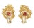 Metal Vintage 4.50 Carat Red Ruby and Diamond Clip on Earrings in 18k Yellow Gold - 2 Pieces For Sale - Image 7 of 7