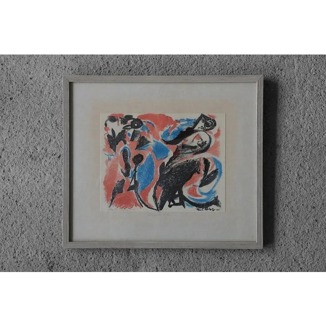 Paul Holsby, Mountain's Red, Color Lithograph, 1963, Framed For Sale - Image 6 of 6