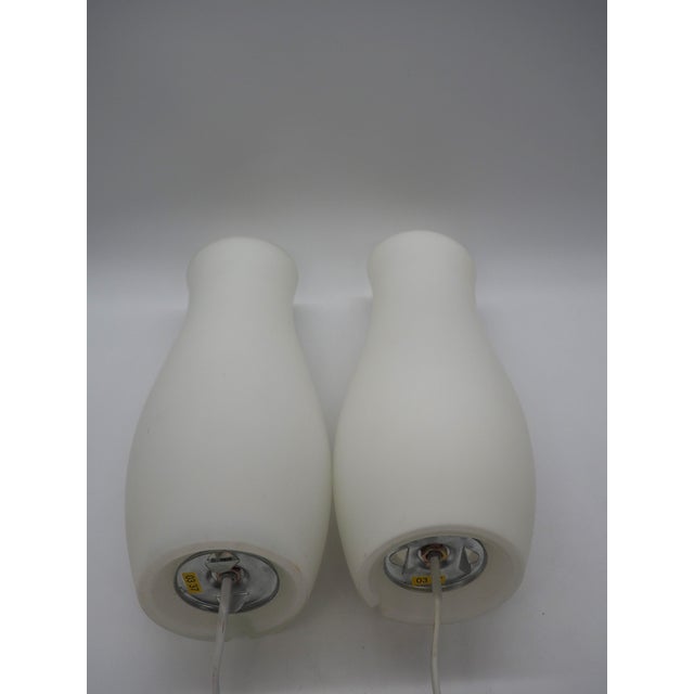 White Mylonit Frosted Glass Table Lamps by Kristin Leibel & Kristian Andrèason for Ikea, 1990s, Set of 2 For Sale - Image 8 of 10